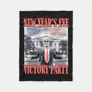 Schattige vuurwerk op oudejaarsavond van Trump Fleece Deken