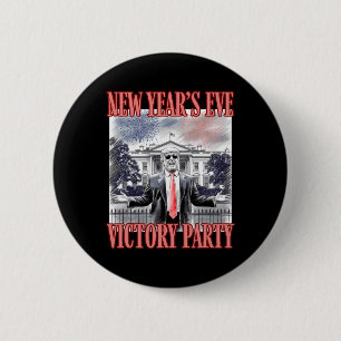 Schattige vuurwerk op oudejaarsavond van Trump Ronde Button 5,7 Cm