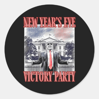 Schattige vuurwerk op oudejaarsavond van Trump Ronde Sticker