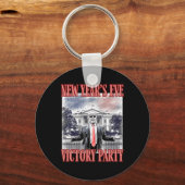 Schattige vuurwerk op oudejaarsavond van Trump Sleutelhanger (Voorkant)