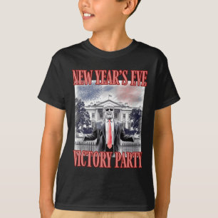 Schattige vuurwerk op oudejaarsavond van Trump T-shirt