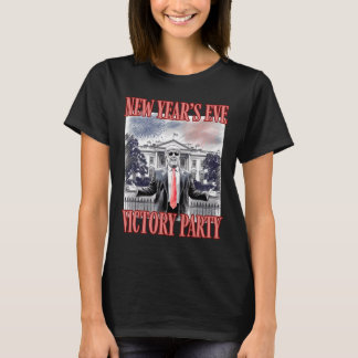 Schattige vuurwerk op oudejaarsavond van Trump T-shirt