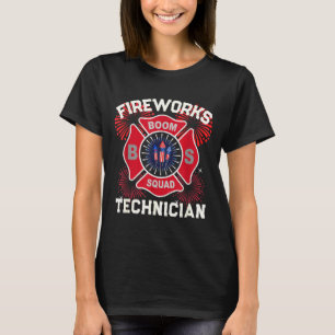 Schattige vuurwerktechnicus veiligheidsdirecteur b t-shirt