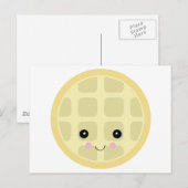 schattige wafel van kawaï briefkaart (Voorkant / Achterkant)