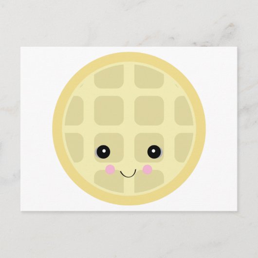 schattige wafel van kawaï briefkaart (Voorkant)