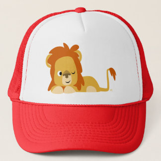 Schattige Wakker Cartoon Leeuw Hoed Trucker Pet