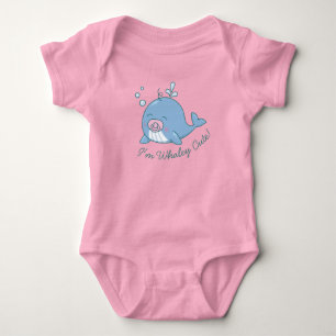 Schattige Wal Baby Shower Walvis Schattig Roze Mei Romper