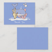 Schattige Wal Bedankt Notitiekaartje (Voorkant / Achterkant)