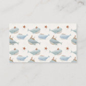 Schattige walvis Baby shower luier Raffle Informatiekaartje (Achterkant)
