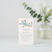 Schattige walvis Baby shower luier Raffle Informatiekaartje (Staand voorkant)