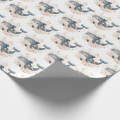 Schattige Walvis Cadeaupapier (Hoek)