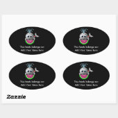 Schattige Walvis en Watermeloen Ovale Sticker (Vel)