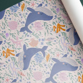 Schattige walvis en Zee leven Cadeaupapier