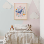 Schattige walvis en Zee leven Poster