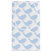 schattige walvis houdt van betegeld patroon klein cadeauzakje (Achterkant)