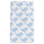 schattige walvis houdt van betegeld patroon klein cadeauzakje (Voorkant)