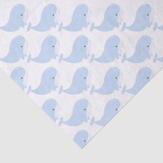 schattige walvis houdt van betegeld patroon tissuepapier (Detail)