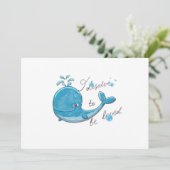 Schattige walvis - ik verdien het om bemind te wor kaart (Staand voorkant)