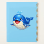 Schattige Walvis met Grote Ogen Gelukkig Oceandier Planner (Achterkant)