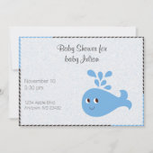 Schattige Walvis met Spuit Mondiale Baby Shower Kaart (Voorkant)