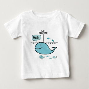 schattige walvis , zeg hallo op het zee