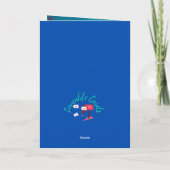 schattige walvisjongen 1-jarig kaart (Achterkant)