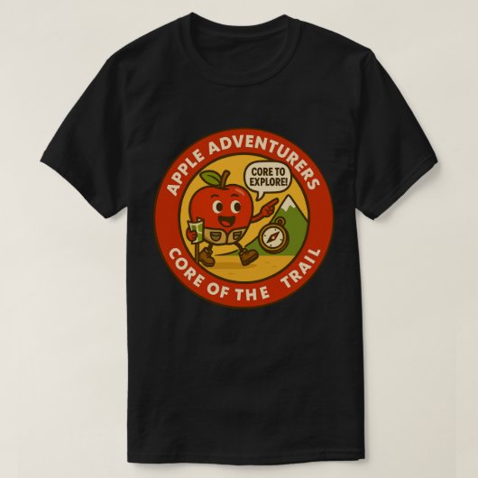 Schattige Wandel Apple Buiten Explorer Uitrusting T-shirt (Design voorkant)