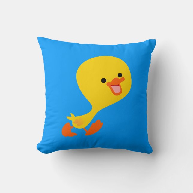 Schattige Wandelen Cartoon Duckling Pillow Kussen (Voorkant)