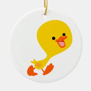 Schattige Wandelende Cartoon Duckling Ornament