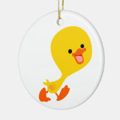 Schattige Wandelende Cartoon Duckling Ornament (Links)