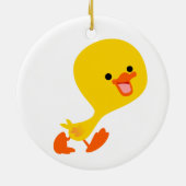 Schattige Wandelende Cartoon Duckling Ornament (Achterkant)