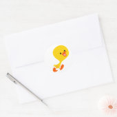 Schattige Wandelende Cartoon Duckling Sticker (Envelop)