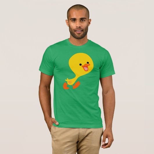 Schattige Wandelende Cartoon Duckling T-shirt (Voorkant volledig)