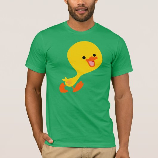 Schattige Wandelende Cartoon Duckling T-shirt (Voorkant)