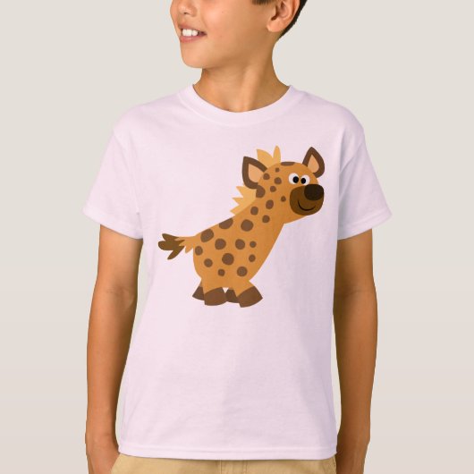 Schattige Wandelende Cartoon Hyena Kinderen T-shir T-shirt (Voorkant)