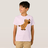 Schattige Wandelende Cartoon Hyena Kinderen T-shir T-shirt (Voorkant volledig)