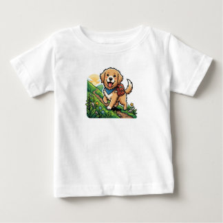 Schattige Wandelende Gouden Retriever Puppy Avontu