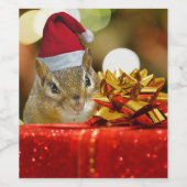 Schattige Wangzanger Prettig Kerstmis Wijn Etiket (Enkel label)