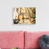 Schattige Wangzangers Wilde Dieren Natuur Canvas Afdruk (Insitu (Woonkamer))