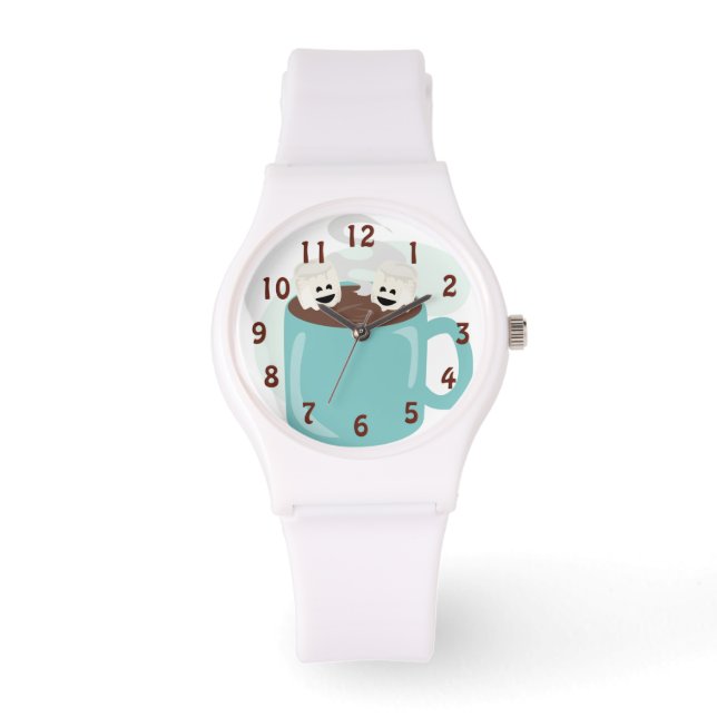Schattige warme chocolade horloge (Voorkant)