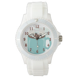 Schattige warme chocolade horloge