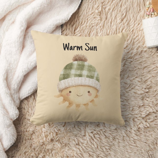 Schattige warme zon met hoed kussen (Deken)