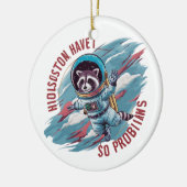 Schattige  wasbeer astronaut keramisch ornament (Links)
