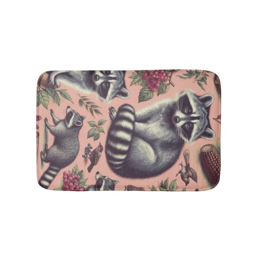  Schattige wasbeer Badmat (Voorkant)