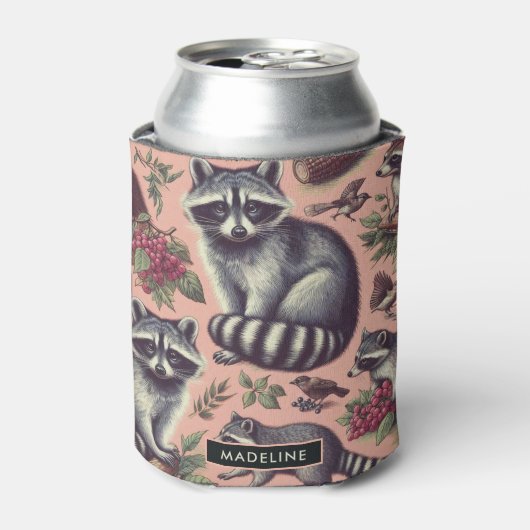 Schattige wasbeer Blikjeskoeler (Blikje Voorkant)