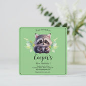 Schattige wasbeer bosdieren bos vrienden  kaart (Staand voorkant)