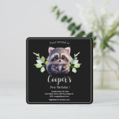 Schattige wasbeer bosdieren bosvrienden  kaart (Staand voorkant)