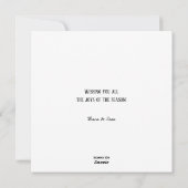 Schattige wasbeer en sneeuwman. feestdagenkaart (Achterkant)