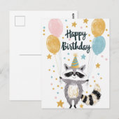 Schattige wasbeer Gefeliciteerd  Briefkaart (Voorkant / Achterkant)