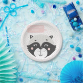 Schattige wasbeer | Gepersonaliseerde verjaardagsp Papieren Bordje (Feest)